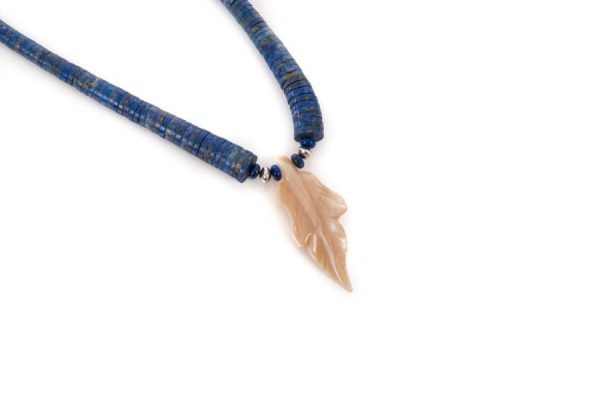 Navajo Feather Lapis Lazuli Necklace