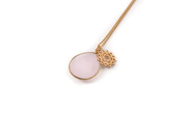 Rose Quartz Heart Chakra Necklace