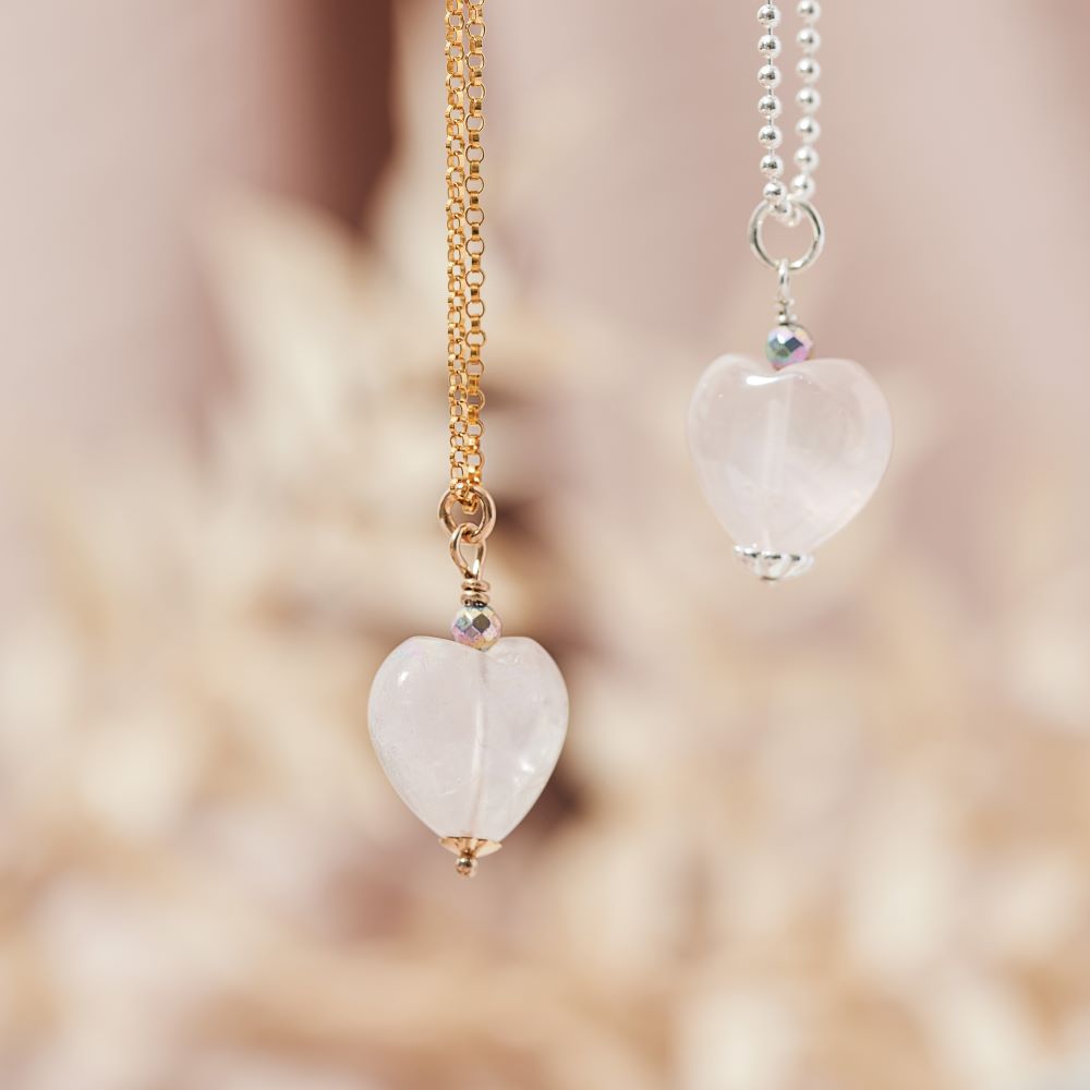 Rose Quartz Heart Wire Wrapped Pendant | Shubhanjali | Care for Your Mind,  Body & Soul!